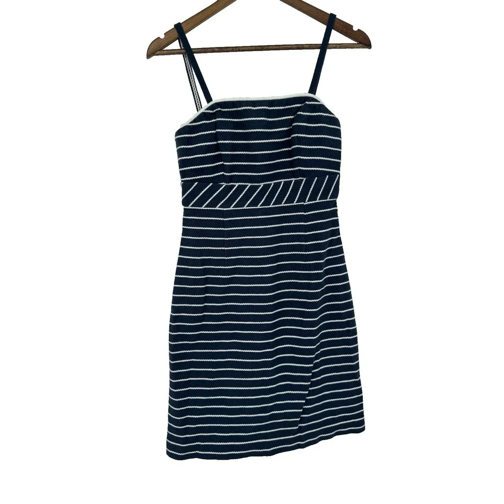 Vineyard Vines Strapless‎ Dress 2 Navy White Stripe Dress Nautical old money